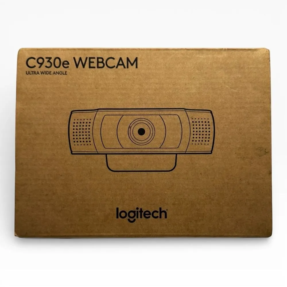 Logitech C930e Ultra Wide Angle Webcam - Brown Box